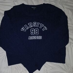 Navy Varsity Sweater
